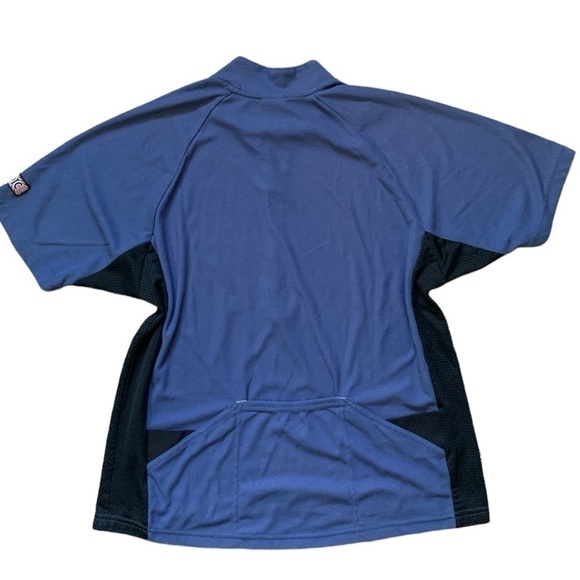 ZOIC Mens Mountain Bike Jersey 1/2 Zip Sz L Blue/Black #51K - Picture 2 of 10